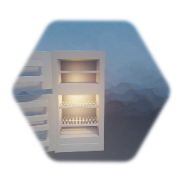 Medium-Detail Refrigerator with Interior, Light v2