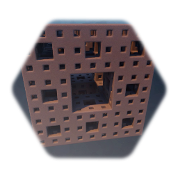 Menger sponge section - level 3