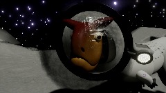 Scary Carnotaurus on the moon