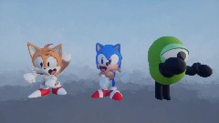 Sonic and tails dance (& Green Ailen)