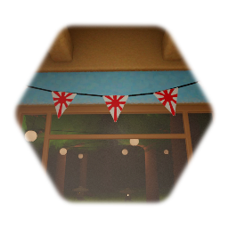 Remix of Rising Sun Triangle Flag