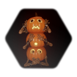 (Hear, See ,&amp; Speak No Evil)  AllHallows' Dreams Pumpkin
