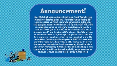 *Announcement!
