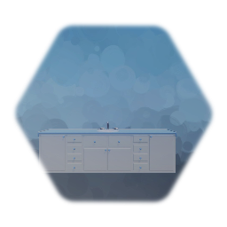 Long bathroom sink/beauty counter