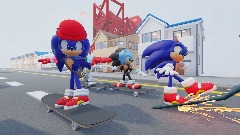 Skating with the boys