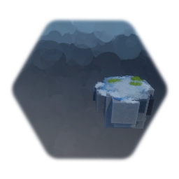 Low-poly Snowy Grass Block