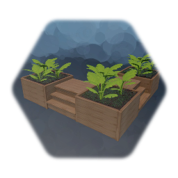 Wooden Steps and Plants