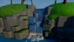 Waterfall island