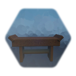 Simple Asian Aesthetic Inspired Park Bench