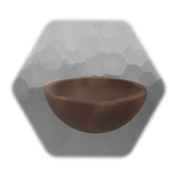 Realistic wooden bowl