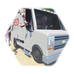 2007 Chevrolet Red Bread Box Truck