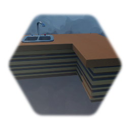 Counter and working sink