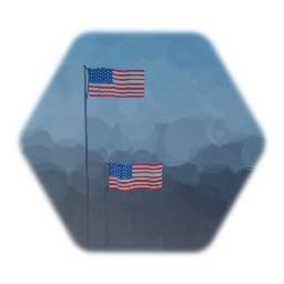 Rippled American flag