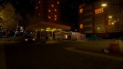 Late Night Gas Station