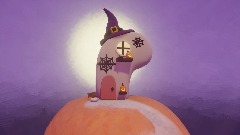 Periwinkle Purr's Halloween house