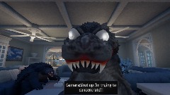 Godzilla gmk steps on a lego piece(do Not play on full volume!)