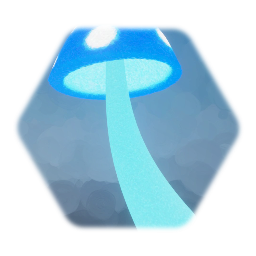 Champignon bleu brillant / Shiny blue mushroom