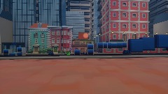 Geometry dash but with town background