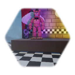 Fnaf stage with unwithered freddy