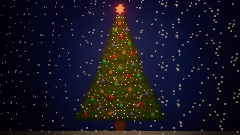 Christmas Tree in a Snowy Field