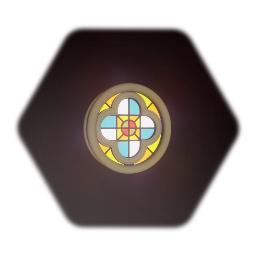 Quatrefoil Stained Glass Window - Color Style 3