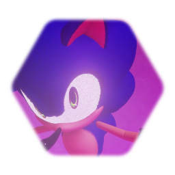 Pose of  <term>Sonic the hedgehog model V.5