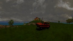 Racing on the cliff by the sea