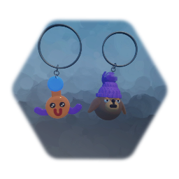 elephantrain and Moog keyrings