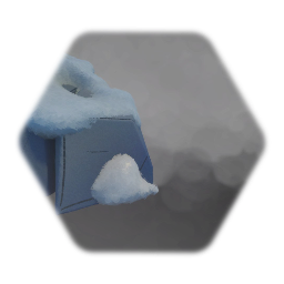 Cartoon Rock Big with Snow