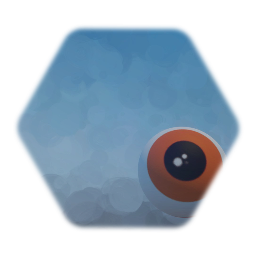 Cartoon Eye With Orange Iris