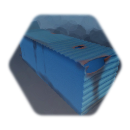 Shipping Container -Blue and Rusty