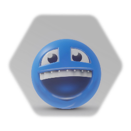 Bluemoji Happy Big Grin Blue Emoji