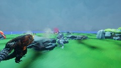 The war of kaijus: Mecha godzilla vs Megalon