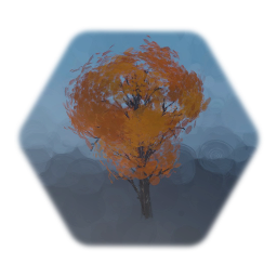 Dark Bark Autumn Tree