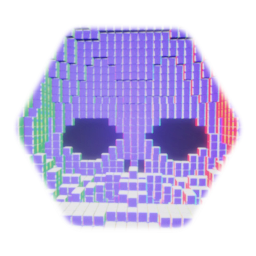 Skull voxel effect animation