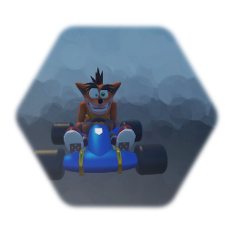 Crash bandicoot in a kart (ultimate world racing)