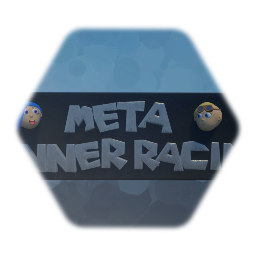 Meta runner racing logo super Mario Kart style
