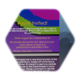 2022 SackboyXR8 Show invitation