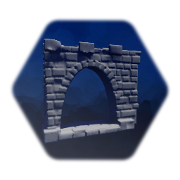 Crystalonia Castle Wall Doorway A - Tileable - TCCryst0027a
