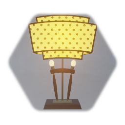 Lamp 60's 70's Retro Yellow Art Deco