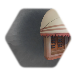 Window with awning colored