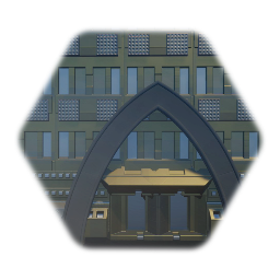 Cyberpunk Gothic Building 01 Low Thermo