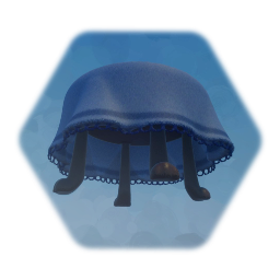 Round Table with Simple Tablecloth