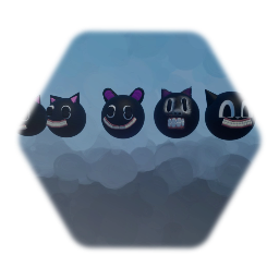 Cartoon cat head models