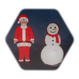 Santa and Snowman Painting for Windows ect. Christmas