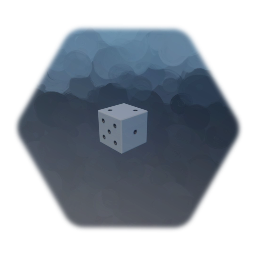 Six-Sided Die - White with Black Dots