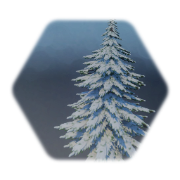 Pine tree  w/ snow