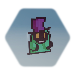 Green Pixel Art Wizard