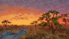 Savannah Sunset - Painting