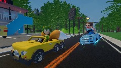 Trying out the new car